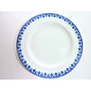 Vintage Blue Flow Plate blue Wolsley Victorian 8 Inch